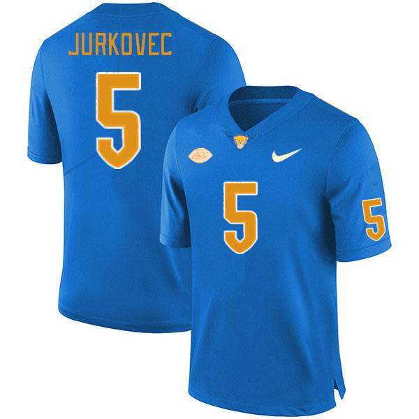 Men #5 Phil Jurkovec Pitt Panthers College Football Jerseys Stitched Sale-Royal